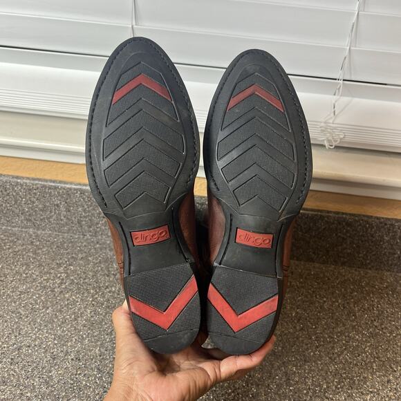 Dingo Men's Brown Western Cowboy Boots Size 9.5 EW Embossed Leather Pointed Toes - Picture 9 of 10